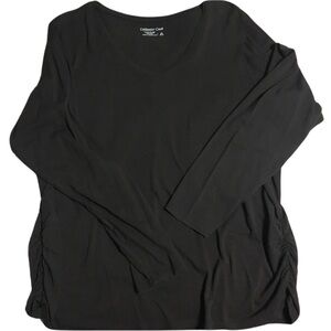 Coldwater Creek, dark brown long sleeve top